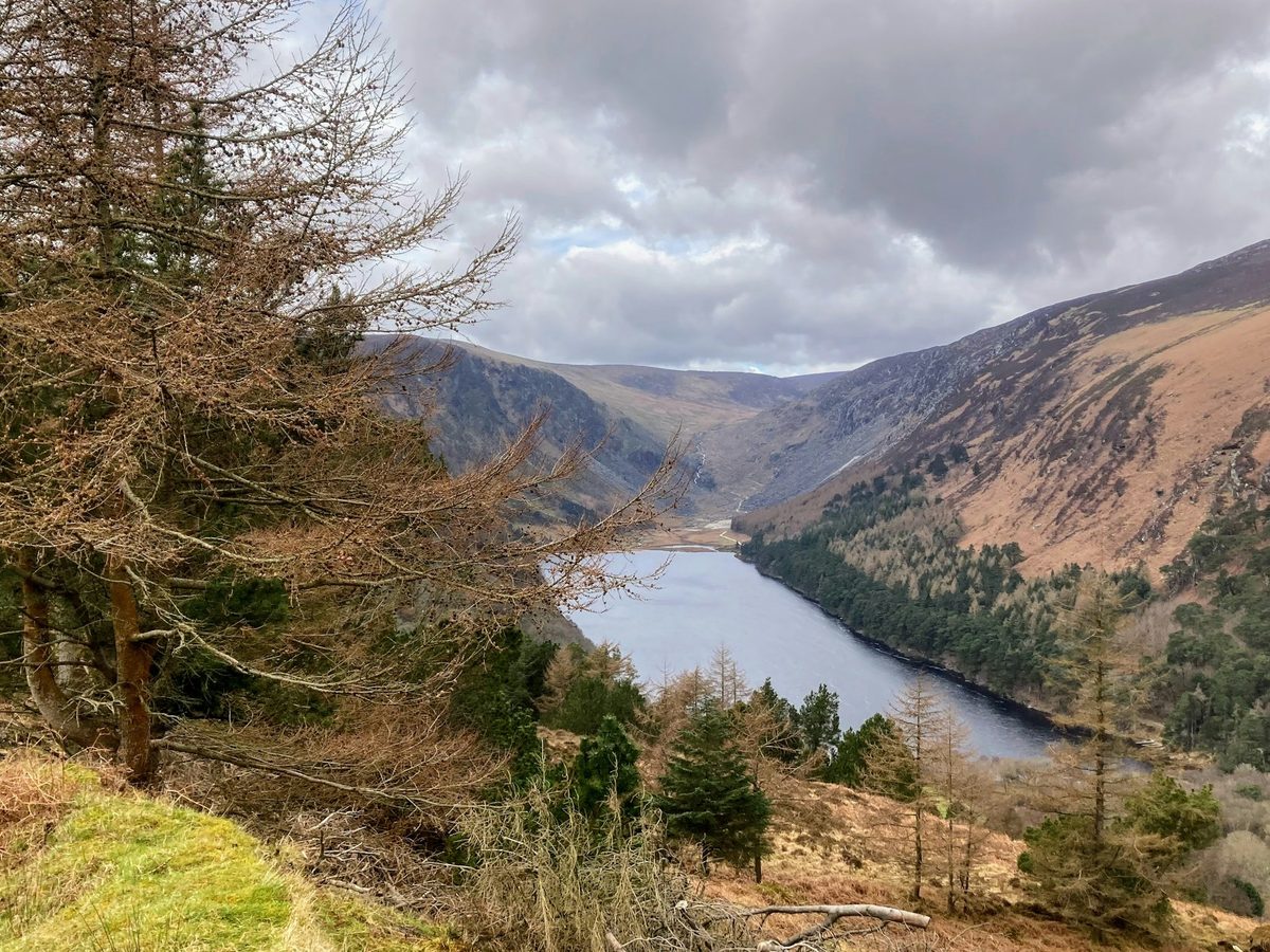 The upper lake at Glendalough, deep in the Wicklow Mountains